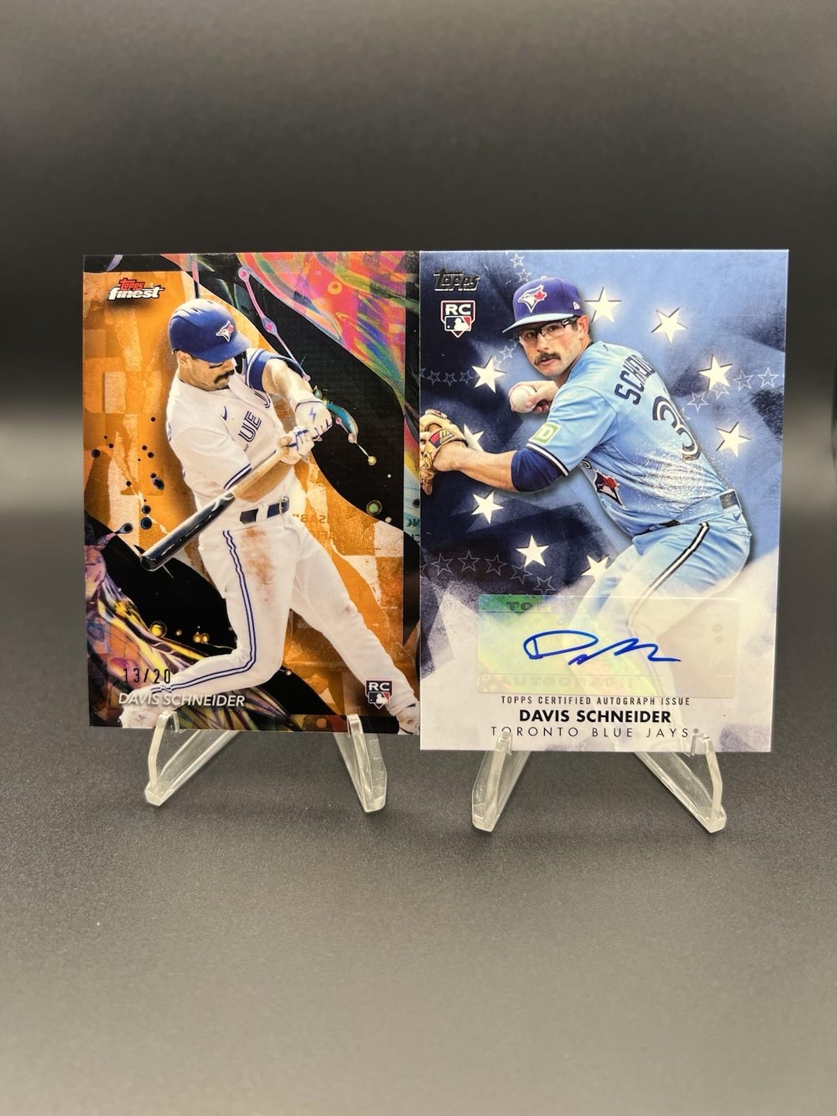 2024 Topps Series 1 - Davis Schneider Auto + Finest RC #/20