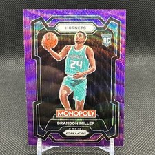 2023-24 Panini Prizm Monopoly - Brandon Miller #15 Purple Wave Prizm (RC)
