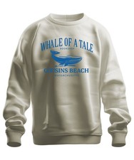 Whale of a Tale Cousins Beach Massachusetts Nautical Vintage Sea Unisex Sweatshi