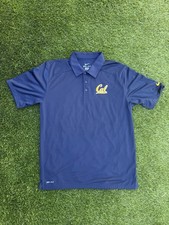 Nike California Cal Golden Bears Berkeley Navy Dri-Fit Polo Shirt Size Medium