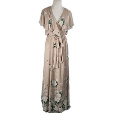 Show Me Your Mumu Wedding Audrey Maxi Dress Boquet Toss Chiffon Size XL NWT