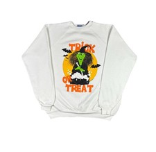 Vintage Trick Or Treat Sweatshirt Halloween Art Adult size Large 90s