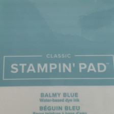 Stampin Up Ink Pad BALMY BLUE Current Case Design AS IS FLAW Case Yellow