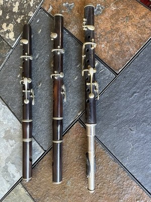 Wooden antique Fife/Piccolo w/ Closed-Hole Keys; sold individually