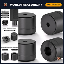 1-Inch Aluminum Speaker Isolation Feet with Dual-Sided Silicone Pads - Black