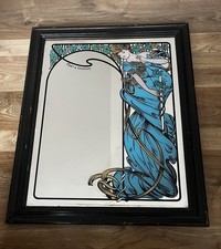 Vintage Moet & Chandon Advertising Mucha Lady Mirror - Art Nouveau 