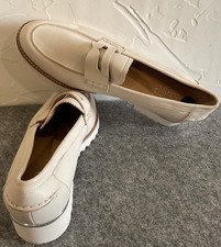 FRANCO SARTO Cedra Loafer Ivory w Chunk lug sole Sz 8.5 in EXCELLENT condition 