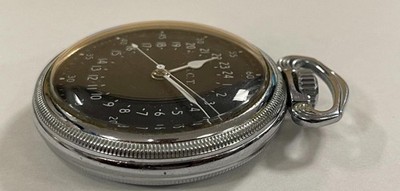 HAMILTON G.C.T. WWII MILITARY POCKET WATCH AN-5740 52mm- WORKING