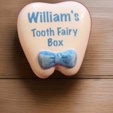 VTG Papel Giftware Tooth Fairy Wishes Tooth/Trinket Box Personalized WILLIAM