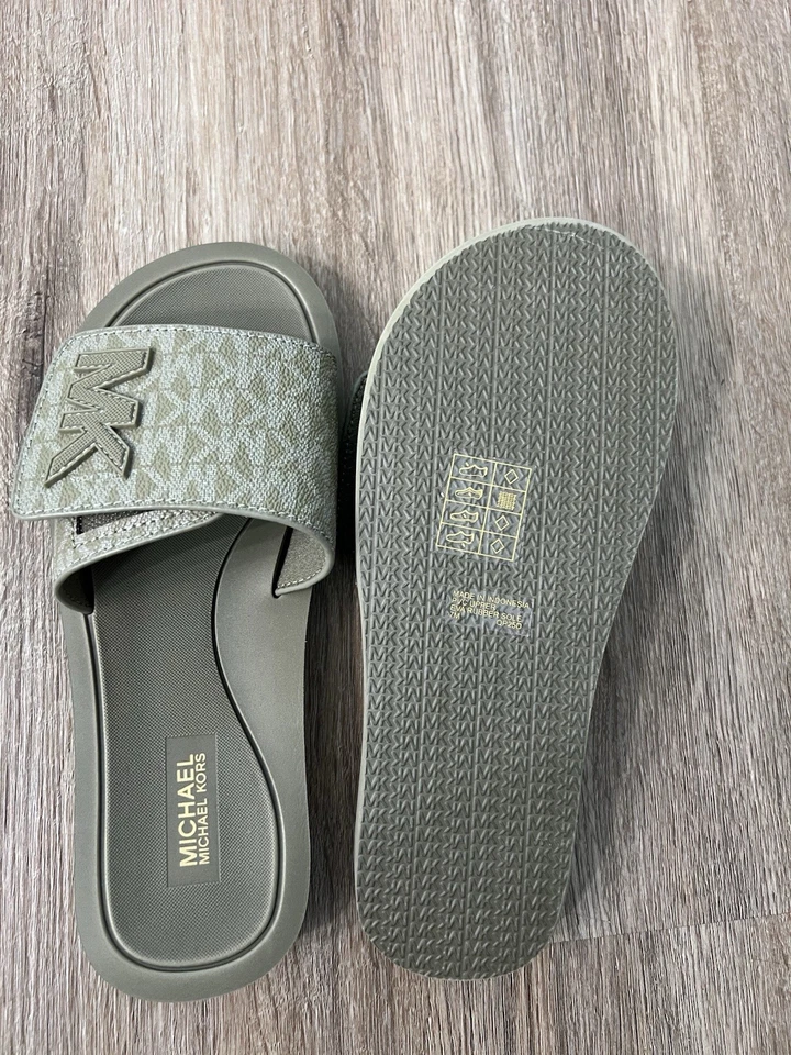 Sandalias para mujer MK Michael Kors Wade MK Logo MK Logo verde Foto 3 de 3