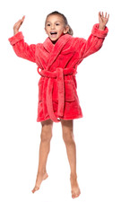 Kids Super Soft Hooded Bathrobe Girls Boys Teen Plush Hooded Bath Robe Soft Wrap