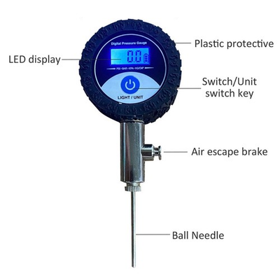 #ad #ad Mini Soccer Ball Pressure Gauge Volleyball Basketball Barometers with Digital $13.76