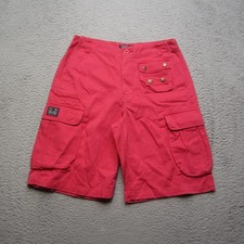 Polo Ralph Lauren Cargo Shorts Boys 16 Red Utility Pockets Outdoor Cotton