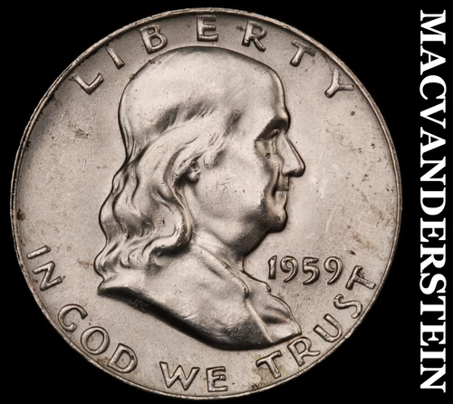 1959-D Franklin Half Dollar- Silver Choice Gem Brilliant Uncirculated #i3743