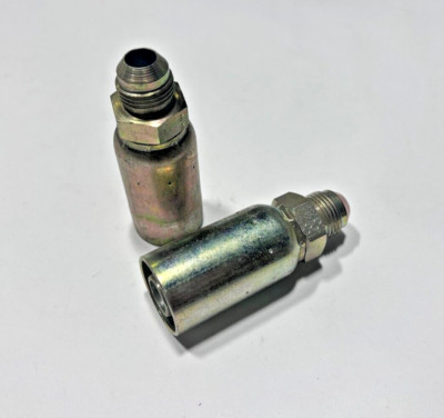 (2) 10U-508 WEATHERHEAD Steel 5/8'' Hose x 1/2'' JIC 37 Deg Male Rigid Hos End COC