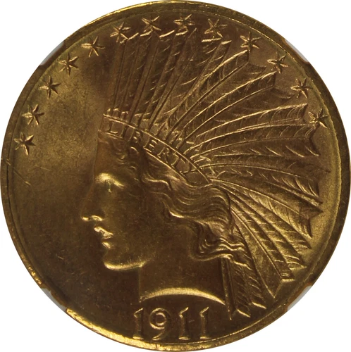 1911-D MS62 Indian Gold Eagle, NGC 6274773
