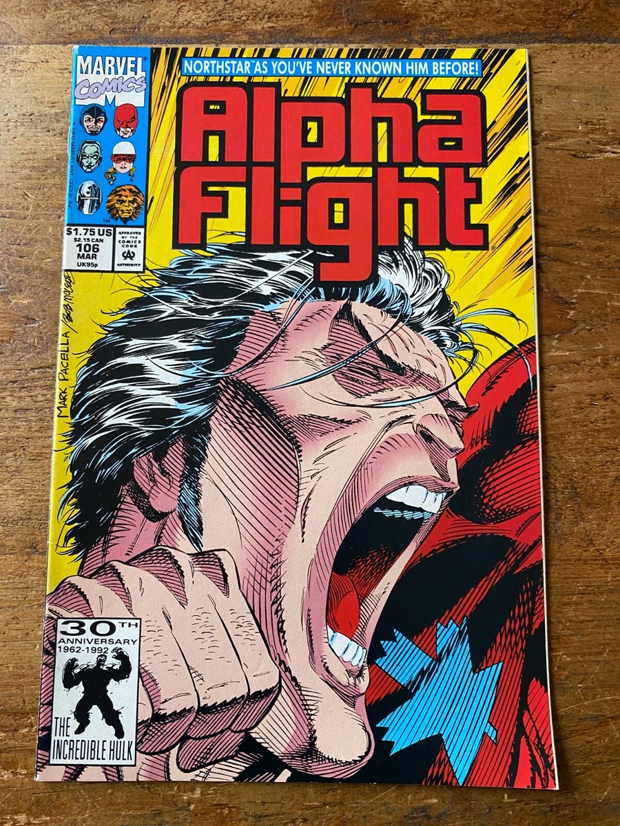 Alpha Flight 106 Marvel 1992 Northstar Comes Out as Gay, 1st App Mapleleaf  i