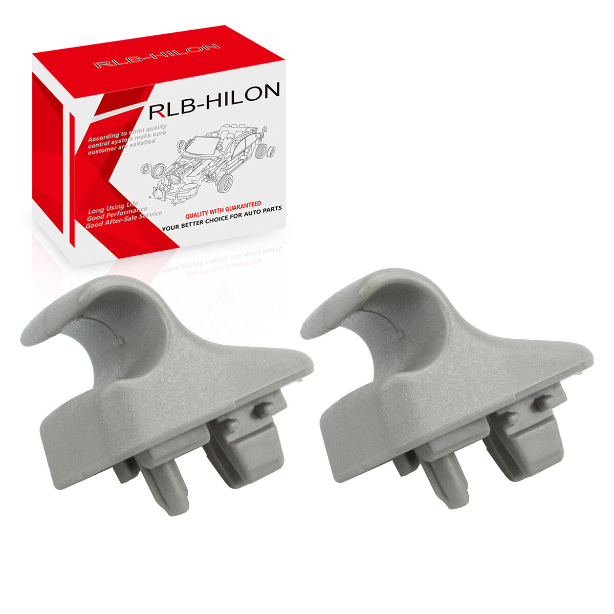2-Pack Gray Sun Visor Retainer Clips For 2001-2004 Nissan Xterra