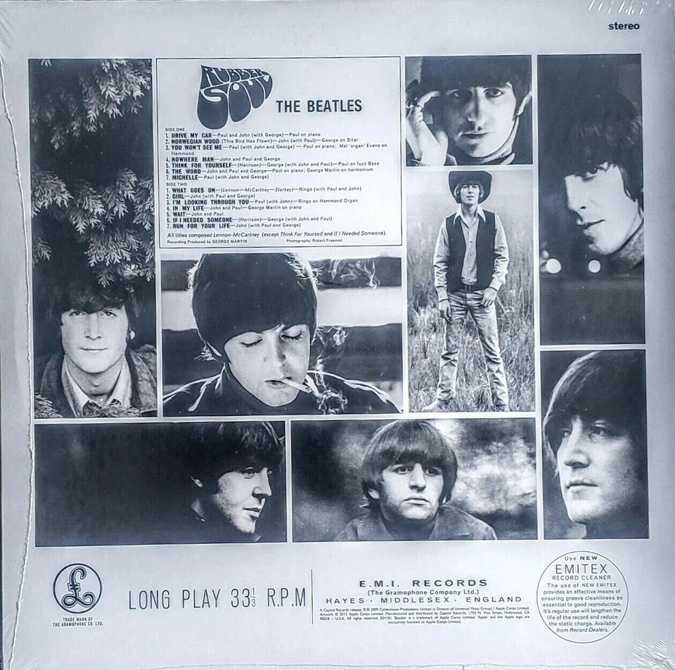 The Beatles - Rubber Soul Vinyl Record Capitol Records EMI Dimensional Stereo - Image 2 of 2