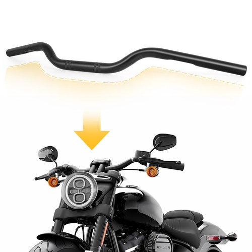 1" inch Black Motorcycle Handlebars Drag Bar For Harley Sportster XL 883 1200 - Picture 2 of 12