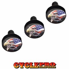 Black Billet Fairing Windshield Hardware Kit 96-13 Harley Touring - USA EAGLE FL