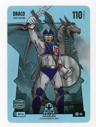 Bo Jackson Battle Arena Blue Ice SP Battlefoil Draco #BBF-60 Drake Maye