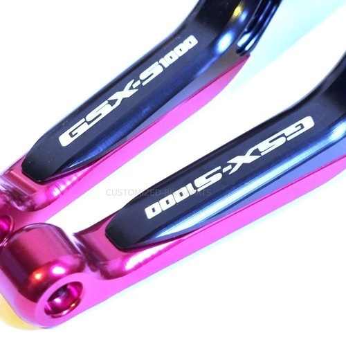 CNC Suzuki GSX-S1000 / F 2015-2020 Adjustable Clutch Brake Lever Set - Red/Black - Picture 9 of 10