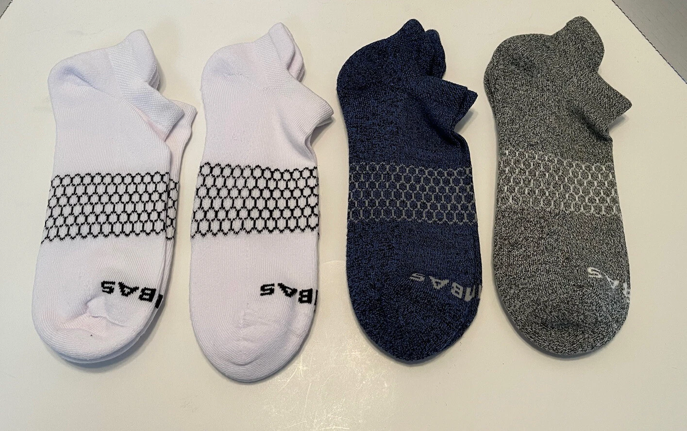 BOMBAS 4-PACK MEN'S ANKLE SOCKS ASSORTED COLORS SIZE L (9.5-13)