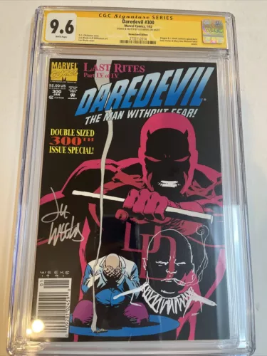 Daredevil (1992) # 300 (CGC 9.6 SS) Signed & Sketch Lee Weeks | Newsstand