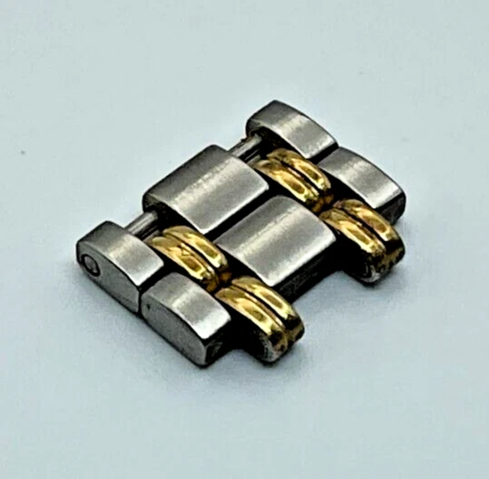 BRACELET DE MONTRE ORIGINAL 14 MM GUCCI DEUX MAILLONS POUR 9000 L 1ÈRE GÉNÉRATION BICOLORE