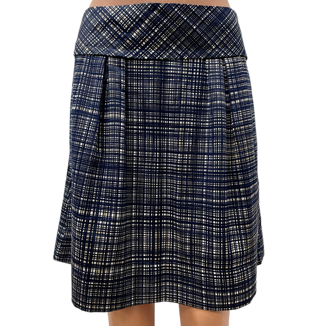 MAX&Co. by MAX MARA skirt blue beige checked size… - image 1