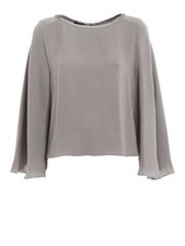GEORGIO ARMANI Womens Blouse Gray AUTHENTIC M...