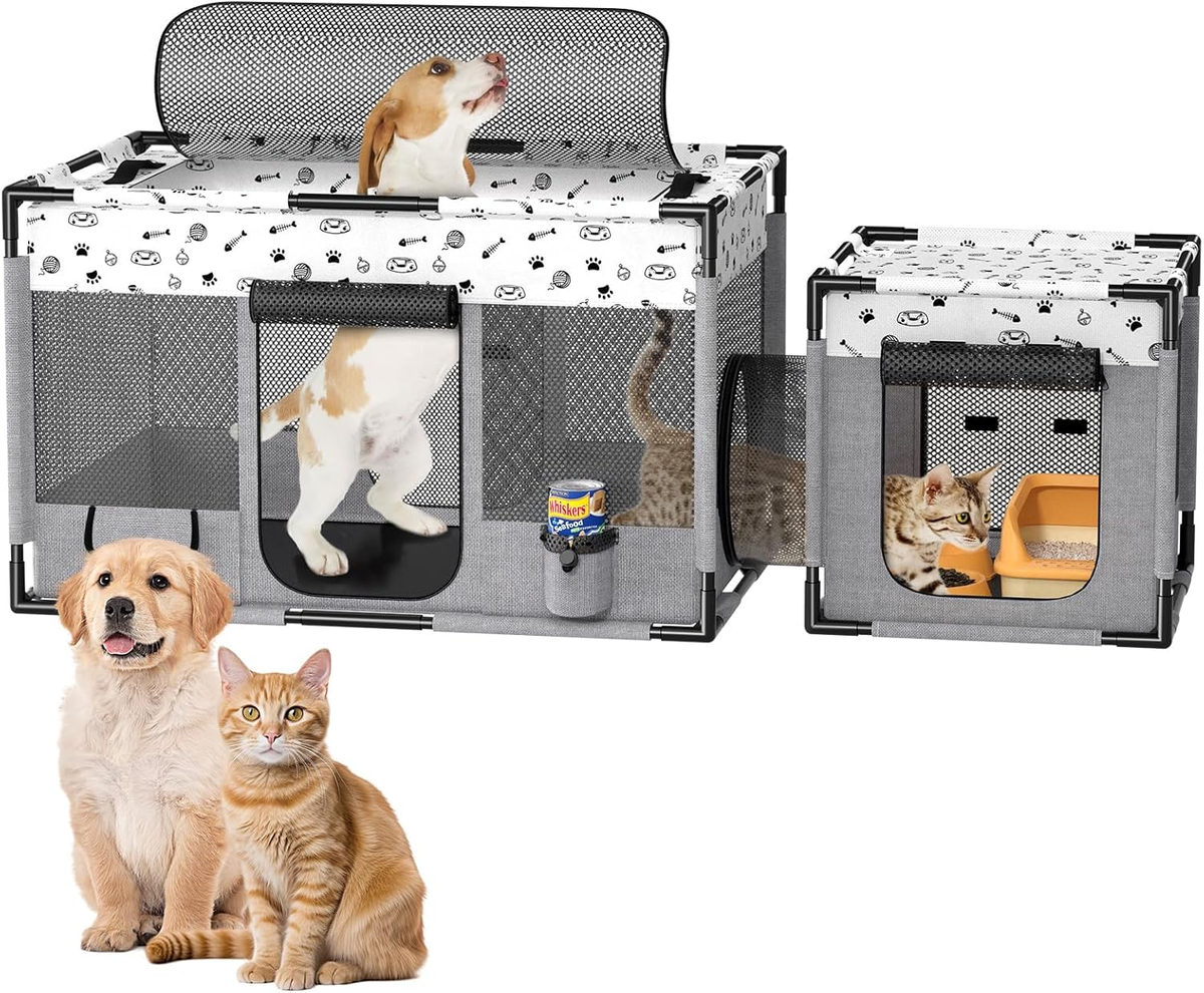 Cat Playpen, Divisible Kitten Dog Pet Playpen for Indoor Enclosed