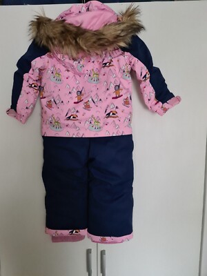 Skianzug Schneeanzug  T 3 ca.98 Roxy  Wassedicht Marine Rosa Größenverstellbar