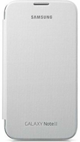 Samsung Galaxy Note II WHITE Protective Flip Cover Case 2 slim durable OEM soft - Picture 1 of 2