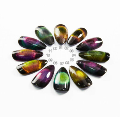 Cre8tion LED/UV Cure Soak Off Gel 9D Mystical Cat Eye 0.5 Oz *Pick Your Colors*