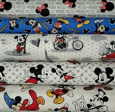 Disney Mickey Star Wars Yoda Bambi -PICK PRINT- Cotton Fabric by the 1/4 Yard