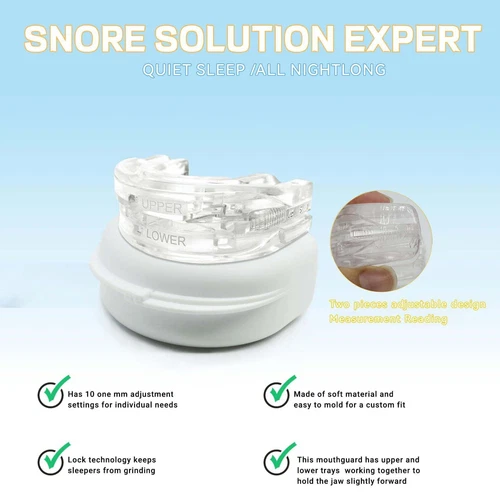 New 2025 Anti-Snoring Mouthpiece with Adjustable Mouth Guard for Comfortable Use - Picture 9 of 11