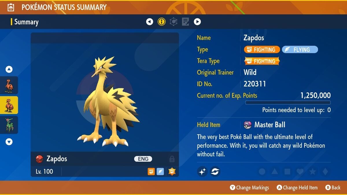 Zapdos Galar - SHINY 6IV POKEMON SCARLET AND VIOLET ✨✨