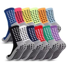 Premium 3 Pair Sport Socks Anti Slip W/ Grip Soccer Men Football Basketball Sock