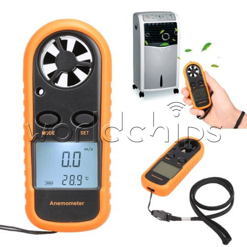 Digital LCD Anemometer Thermometer Air Velocity Wind Speed Meter Tester Gauge - Picture 4 of 9