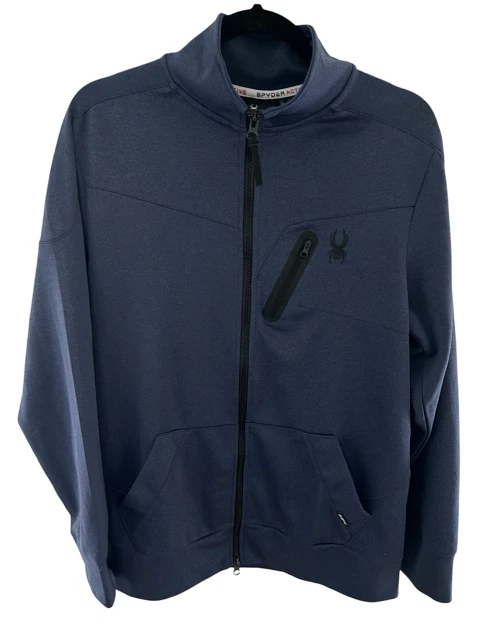 Spyder Jacket Adult Blue Active Performance Outdoors Hiking Stretch Mens: Size M