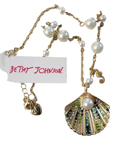 Collana Betsey Johnson Grande Teschio Smaltato Con Strass – Gotica Halloween – Rosa DIVA D7