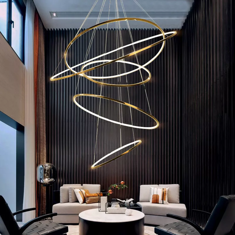 Led hoop sale chandelier