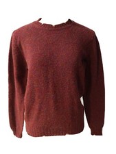 United Colors Of Benetton Womens Sweater size S Jumper Burgundy Wool Unisex NEW