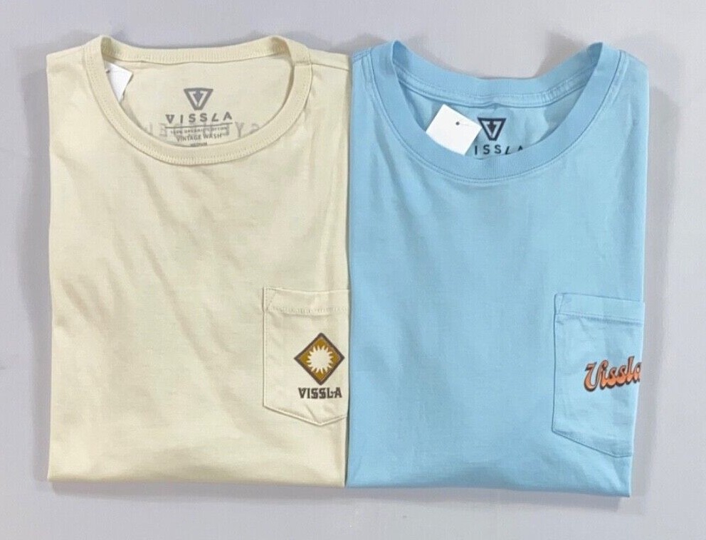 VISSLA☆FLOW PREMIUM ORGANIC TEE コットン 半袖 Tシャツ Men's Vissla Organic Cotton Short Sleeve Pocket T-Shirt | eBay