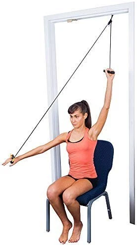 Shoulder Training Equipment Rope With Pulley - Eco, Plastic Blue And Red
