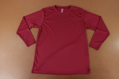 Epic Sports Adult Large Maroon Long Sleeve Crew Neck Cool Fresh T-Shirt New