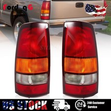 Pair For 1999-2002 Chevy Silverado 1500 99-06 Gmc Sierra Red Tail Lights Lamps