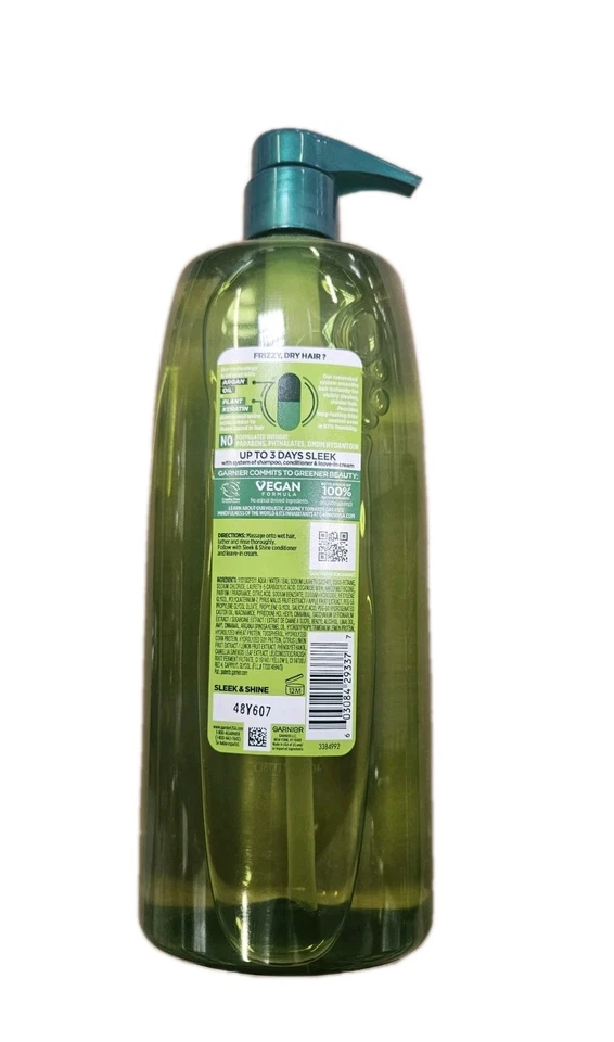 Garnier Fructis Sleek & Shine Soothing Shampoo Keratin + Argan Oil  40fl.oz. 1pk - Image 3 of 4